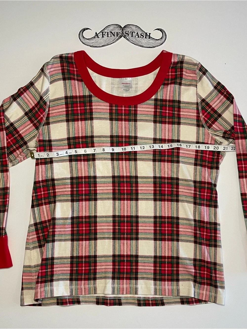 Hanna Andersson Women's Long John Pajama Set in Family Holiday Plaid XXL Cotton